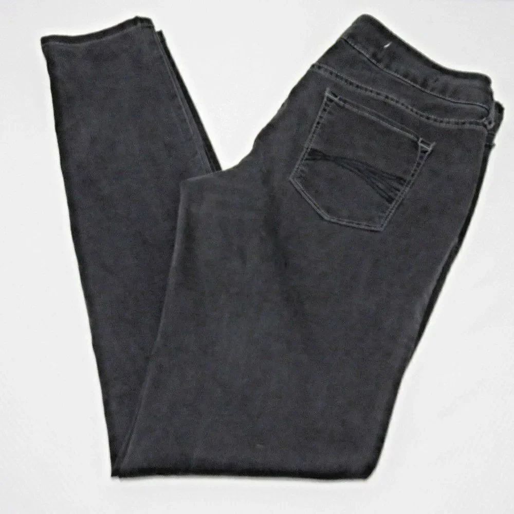 Decree 13 Black Gray Stretch Denim Leggings Jeggings